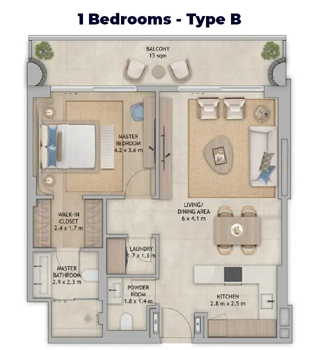 1 BR - Type A
